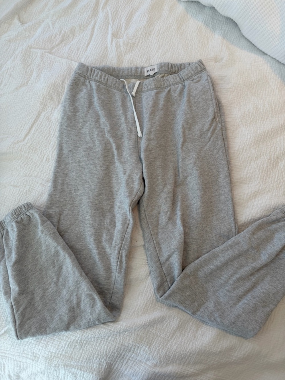 MATE the Label Light Gray Drawstring Joggers